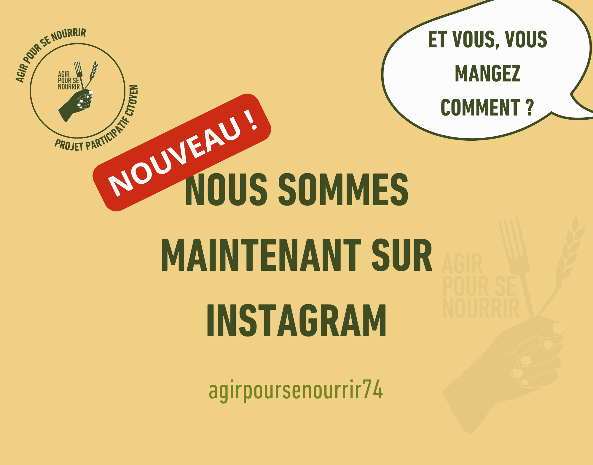 Suivez nous sur Instagram !